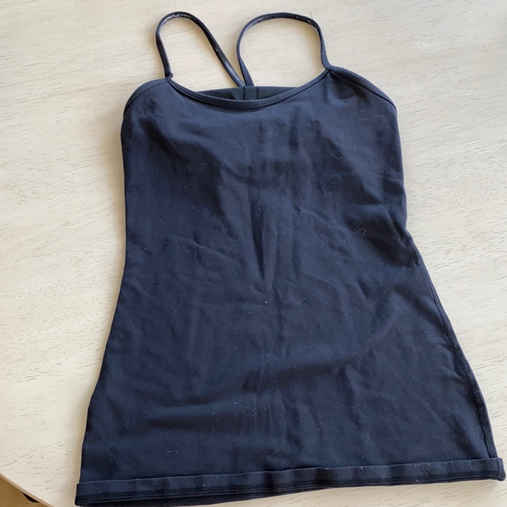 Lululemon black thin strap racer back tank top